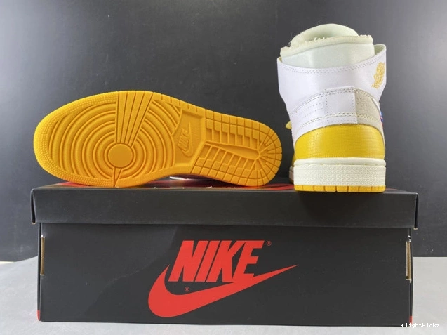 White AQ0818-149 Yellow-Cone Jordan Off-White Air Dark 1 NRG x Powder 0728